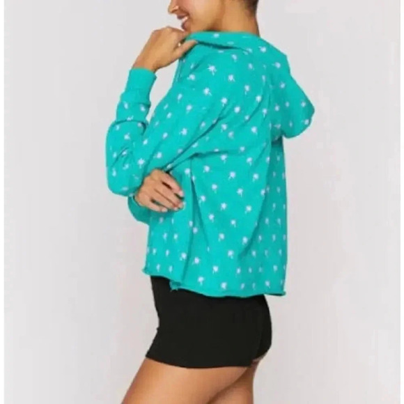 Spiritual Gangster Serena Palm Tree Mazzy Crop Hoodie Pullover- Small - Picture 2 of 10